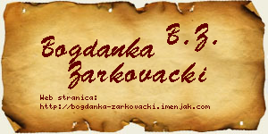 Bogdanka Žarkovački vizit kartica